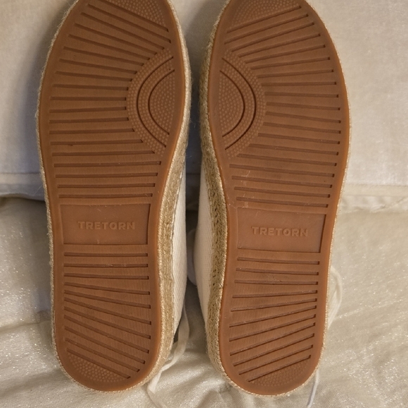 Tan and White Tretorn Espadrille Sneakers with Jute Midsole - Picture 9 of 10
